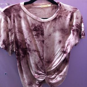 Pink Tie-dye Crop Top